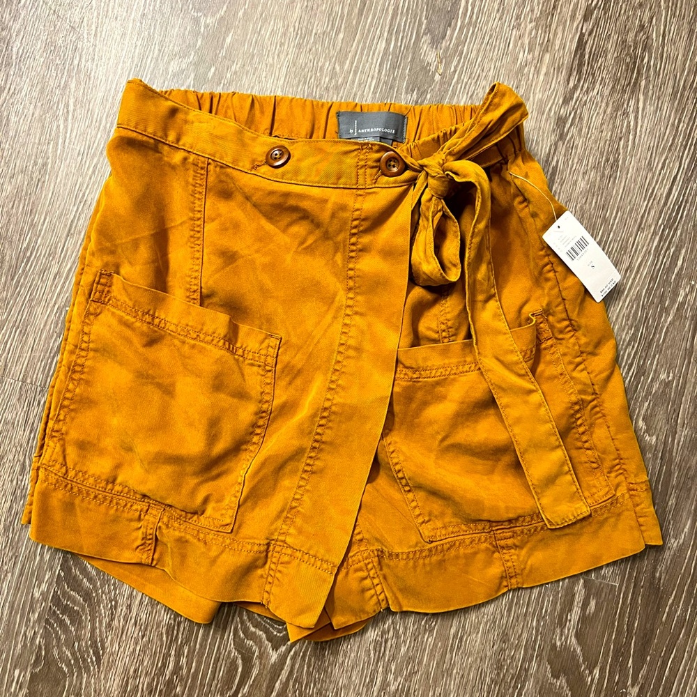 NWT Anthropologie Rich Mustard/Rust Skort
